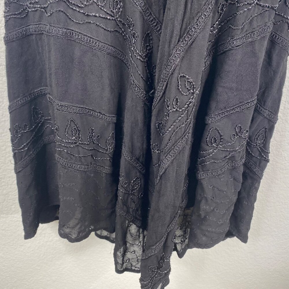 Sakkas Sundara Dress Corset Asymmetrical Embroidered Black Sz S/M Whimsigoth - Picture 9 of 14